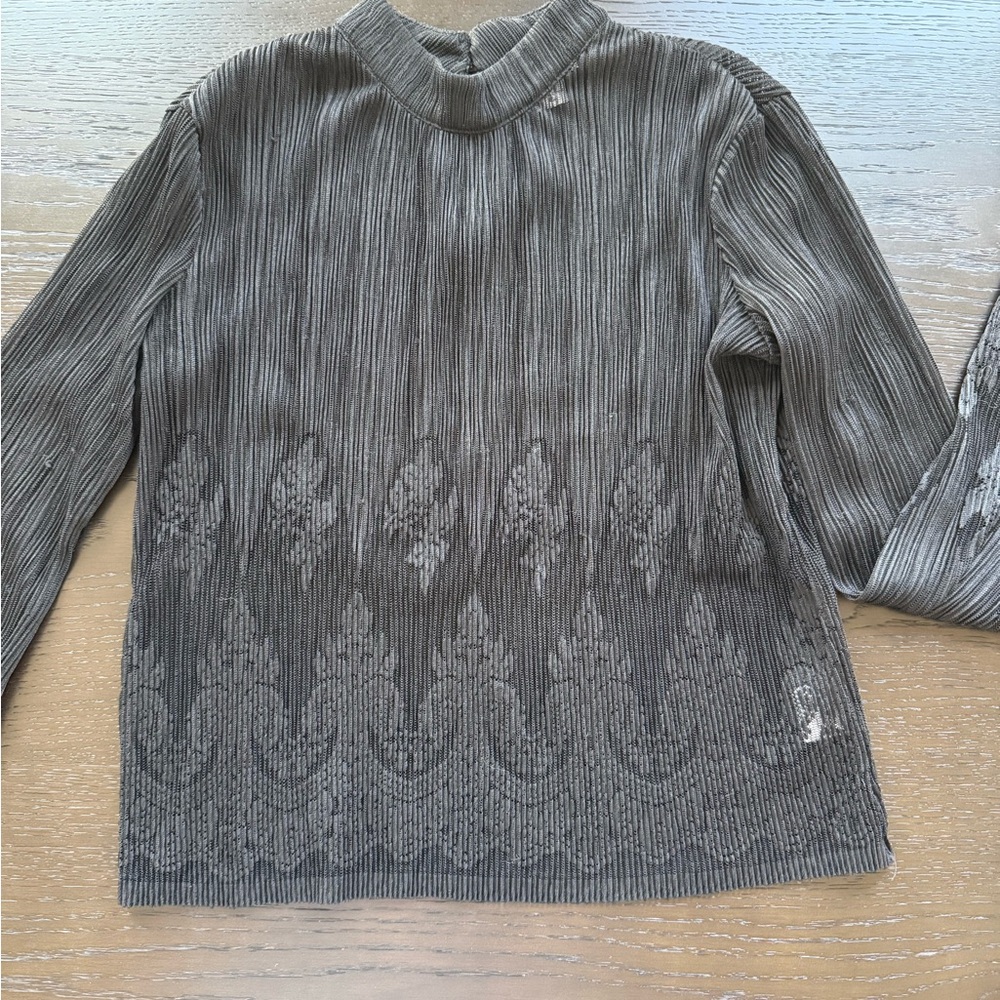 Bar III Black Textured Top